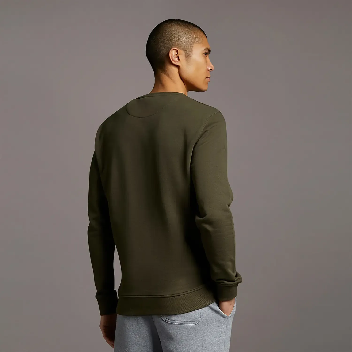 LYLE & SCOTT CREW NECK SWEATSHIRT OLIVE