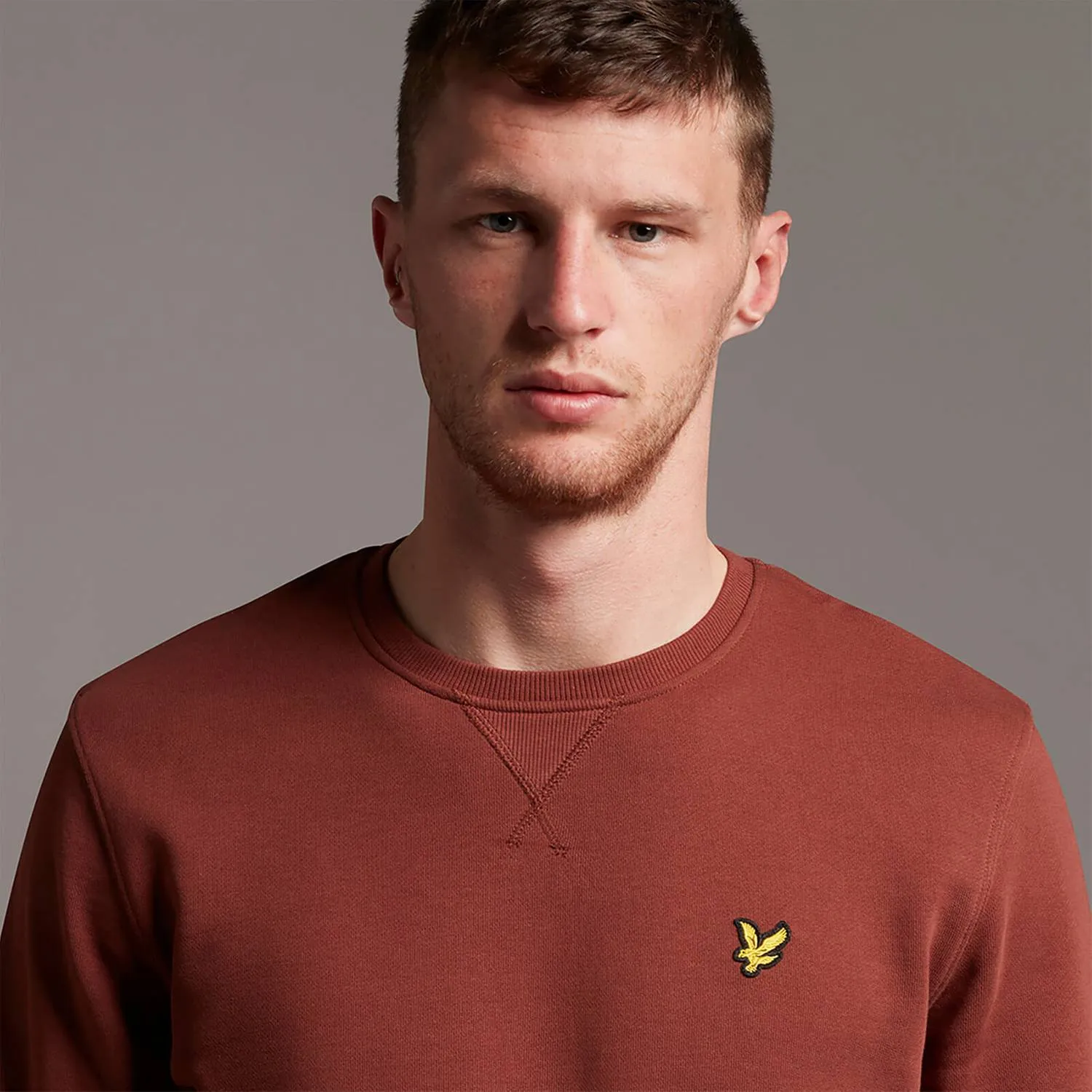 LYLE & SCOTT CREW NECK SWEATSHIRT RUST