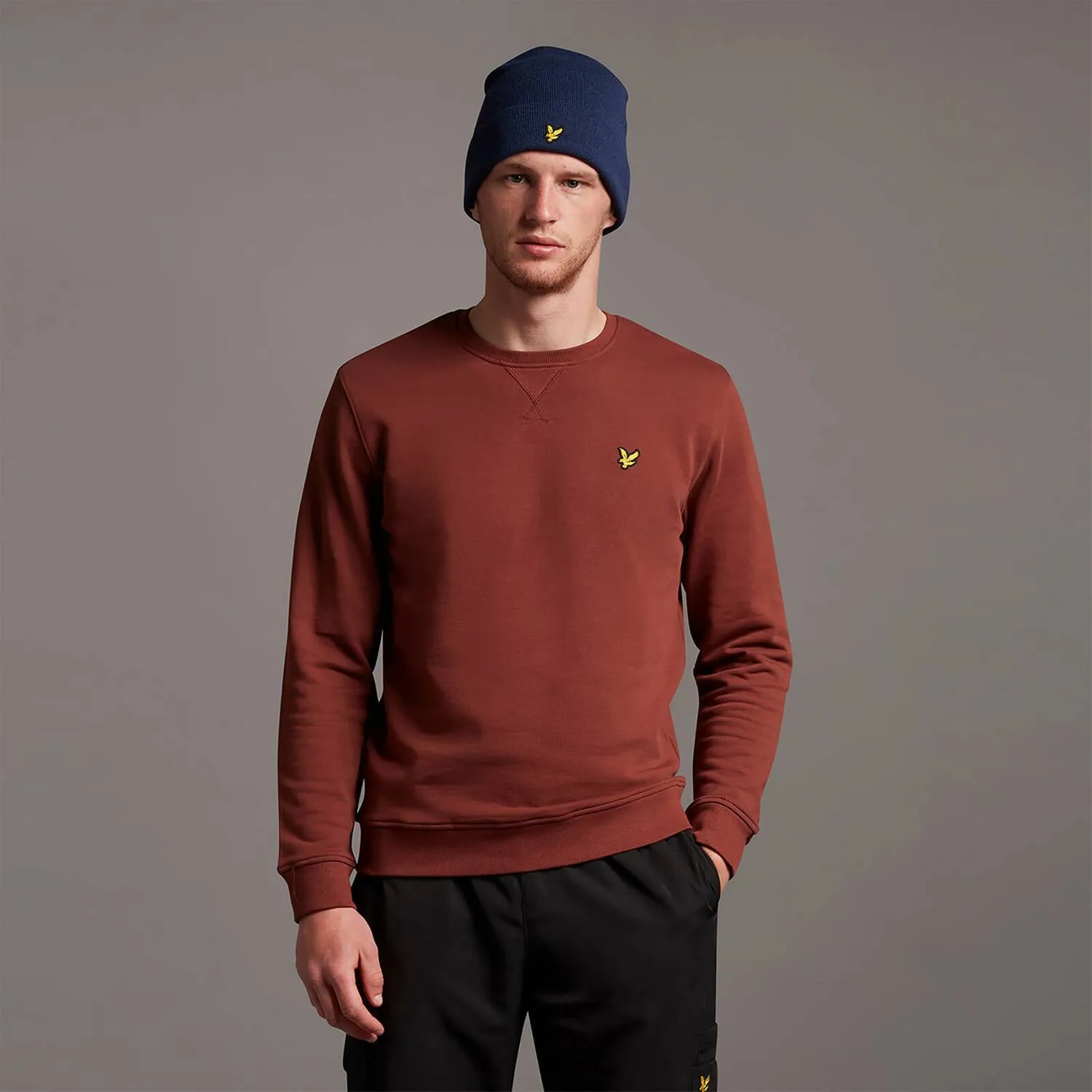 LYLE & SCOTT CREW NECK SWEATSHIRT RUST