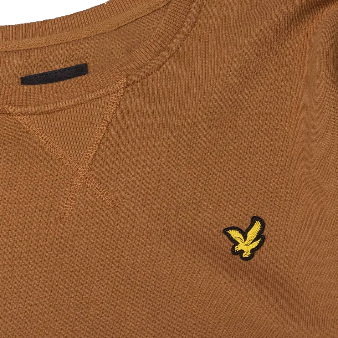 LYLE & SCOTT CREW NECK SWEATSHIRT TAWNY BROWN