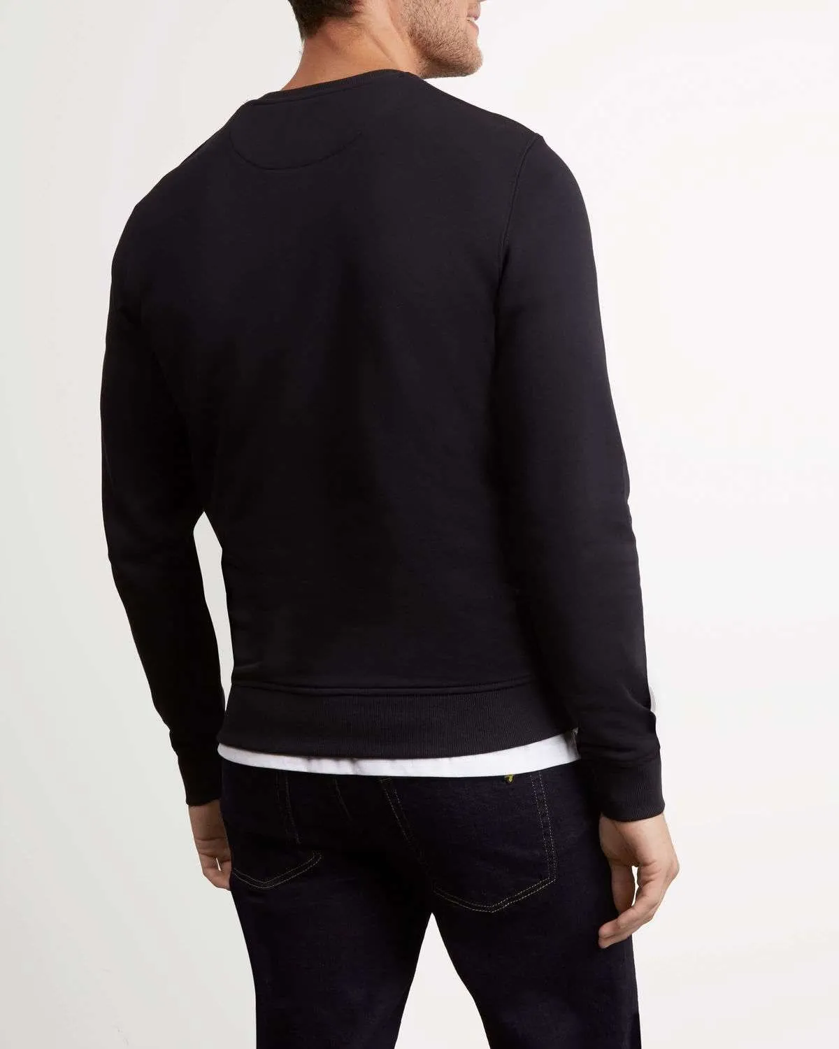 LYLE & SCOTT CREW NECK SWEATSHIRT TRUE BLACK