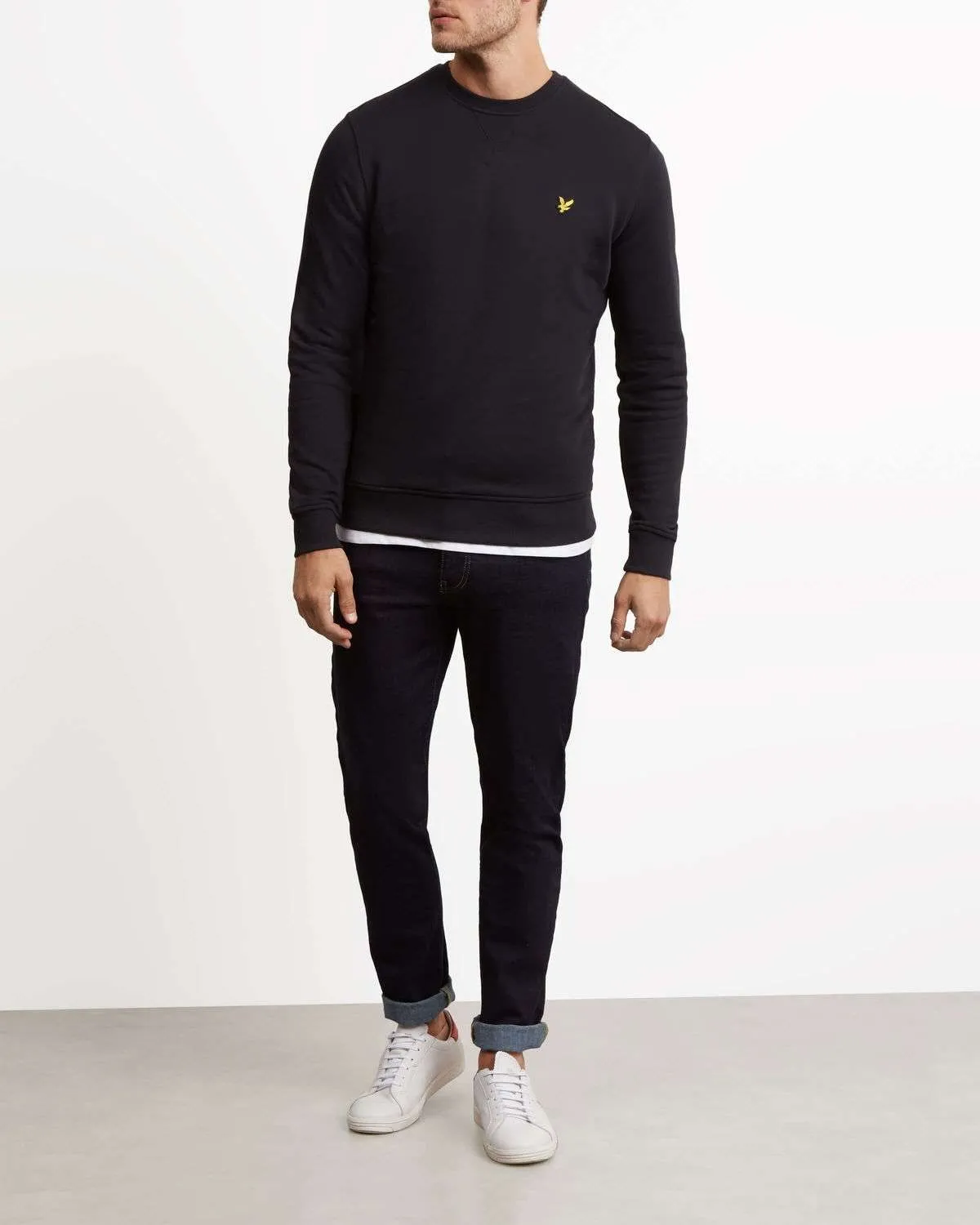 LYLE & SCOTT CREW NECK SWEATSHIRT TRUE BLACK