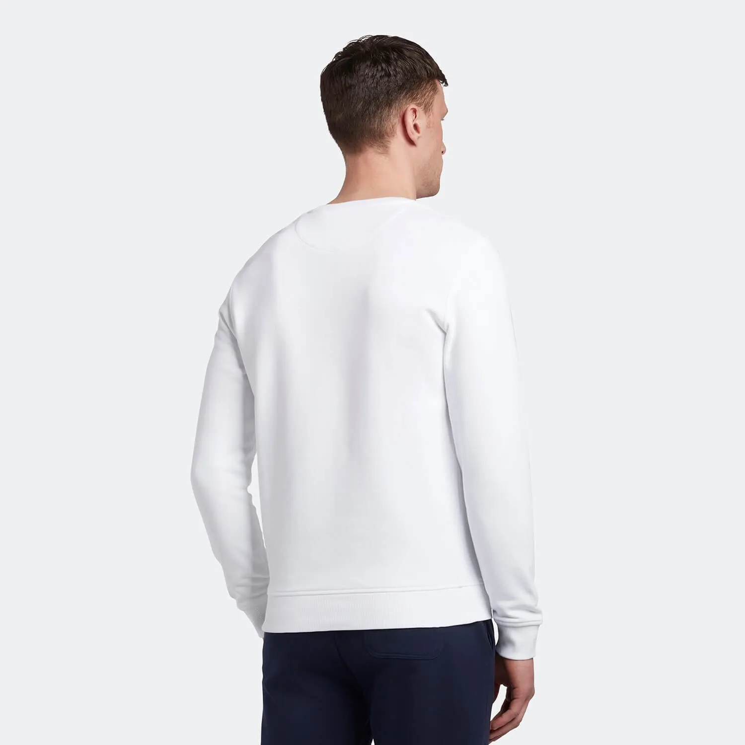 LYLE & SCOTT CREW NECK SWEATSHIRT WHITE