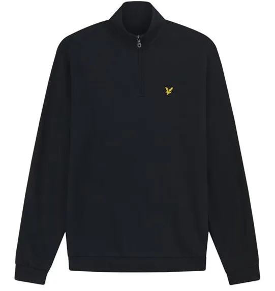 LYLE & SCOTT QUARTER ZIP SWEATSHIRT DARK NAVY