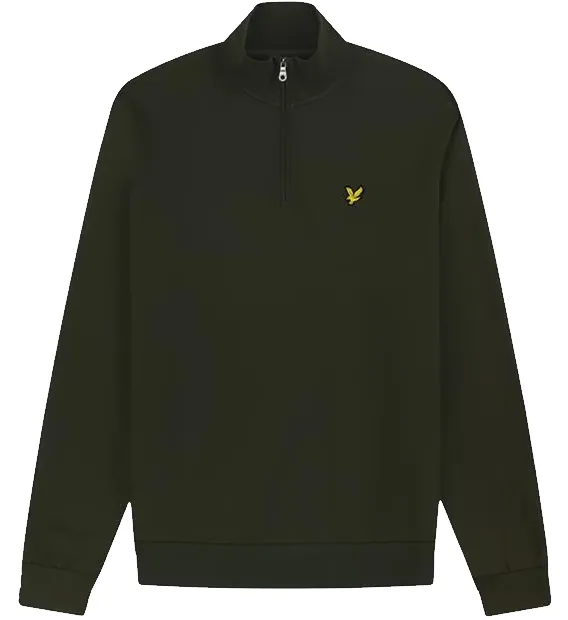 LYLE & SCOTT QUARTER ZIP SWEATSHIRT MOUNTAIN MOSS