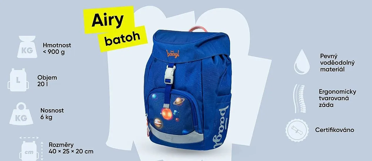 mochila Baagl Airy - Fotbal Míč - boy´s