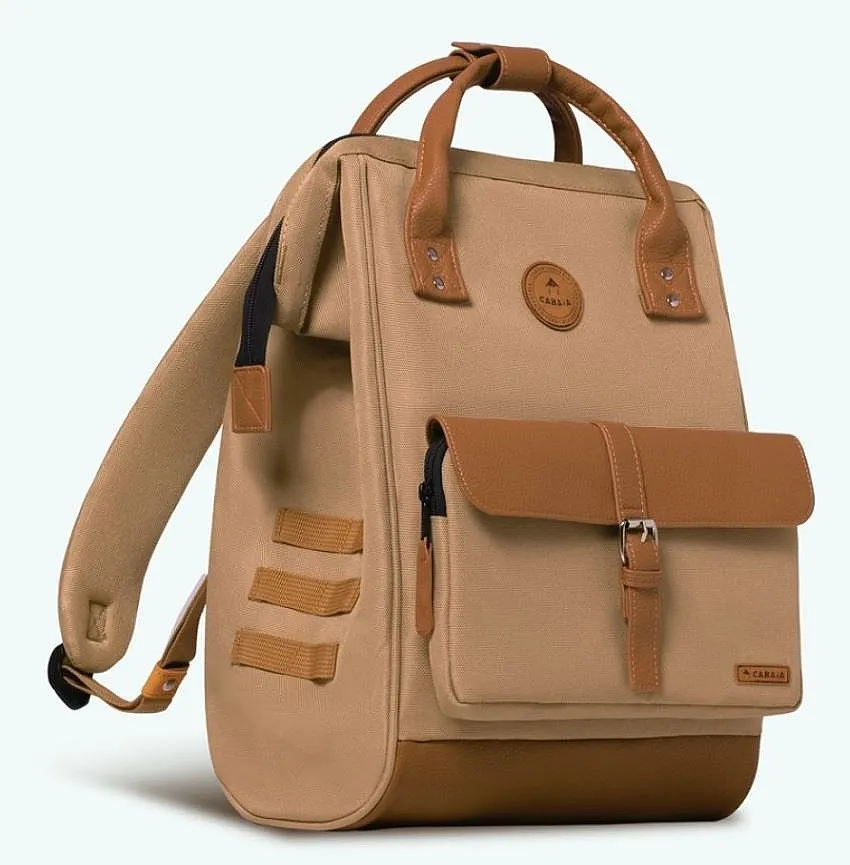 mochila Cabaia Kuala Lumpur M - Cream X Camel Leather