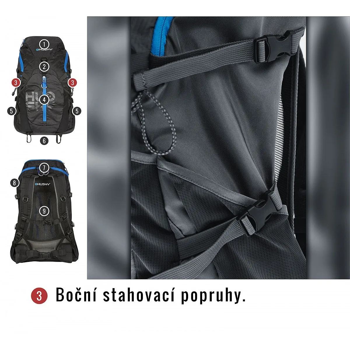 mochila Husky Salmon 30 - Black