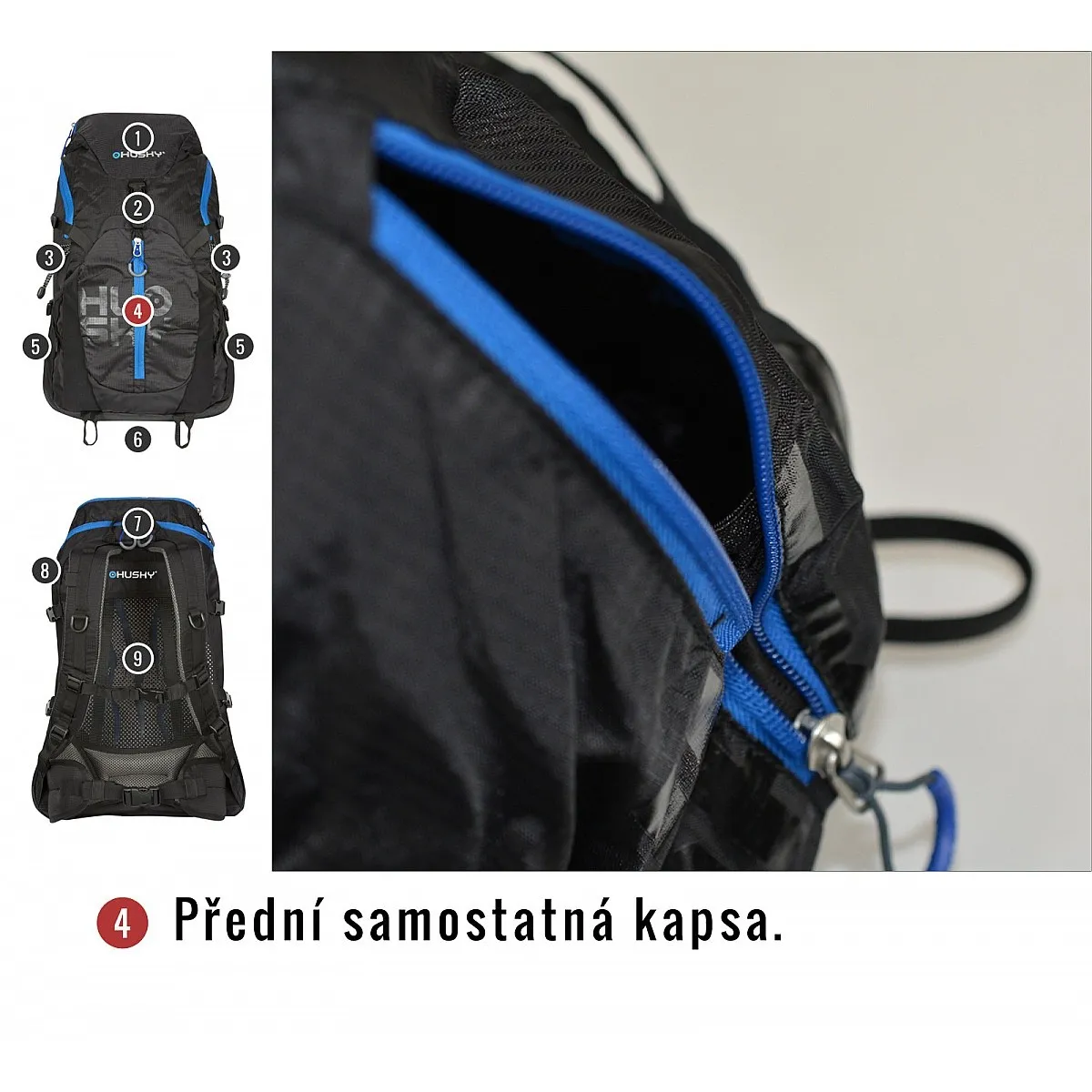 mochila Husky Salmon 30 - Black