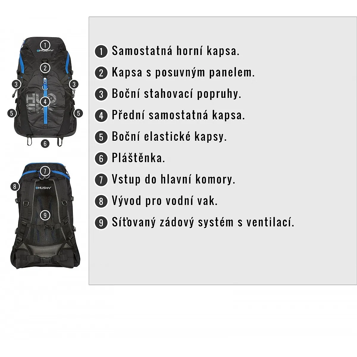 mochila Husky Salmon 30 - Black