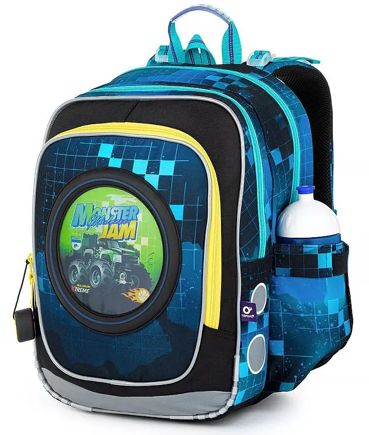 mochila Topgal ENDY 22013 - B/Blue/Black/Monster Truck - boy´s