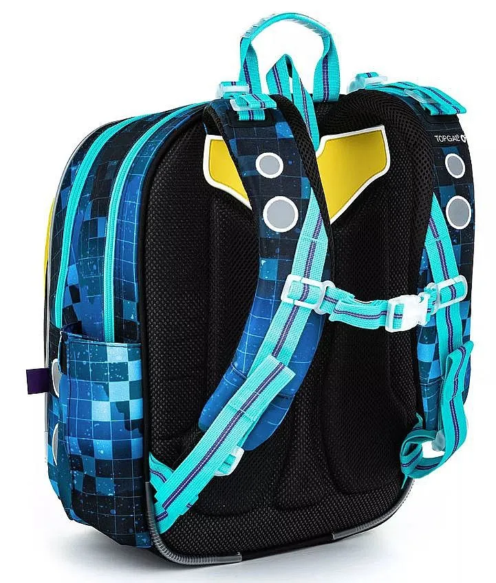 mochila Topgal ENDY 22013 - B/Blue/Black/Monster Truck - boy´s