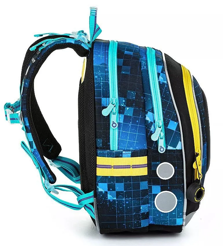 mochila Topgal ENDY 22013 - B/Blue/Black/Monster Truck - boy´s