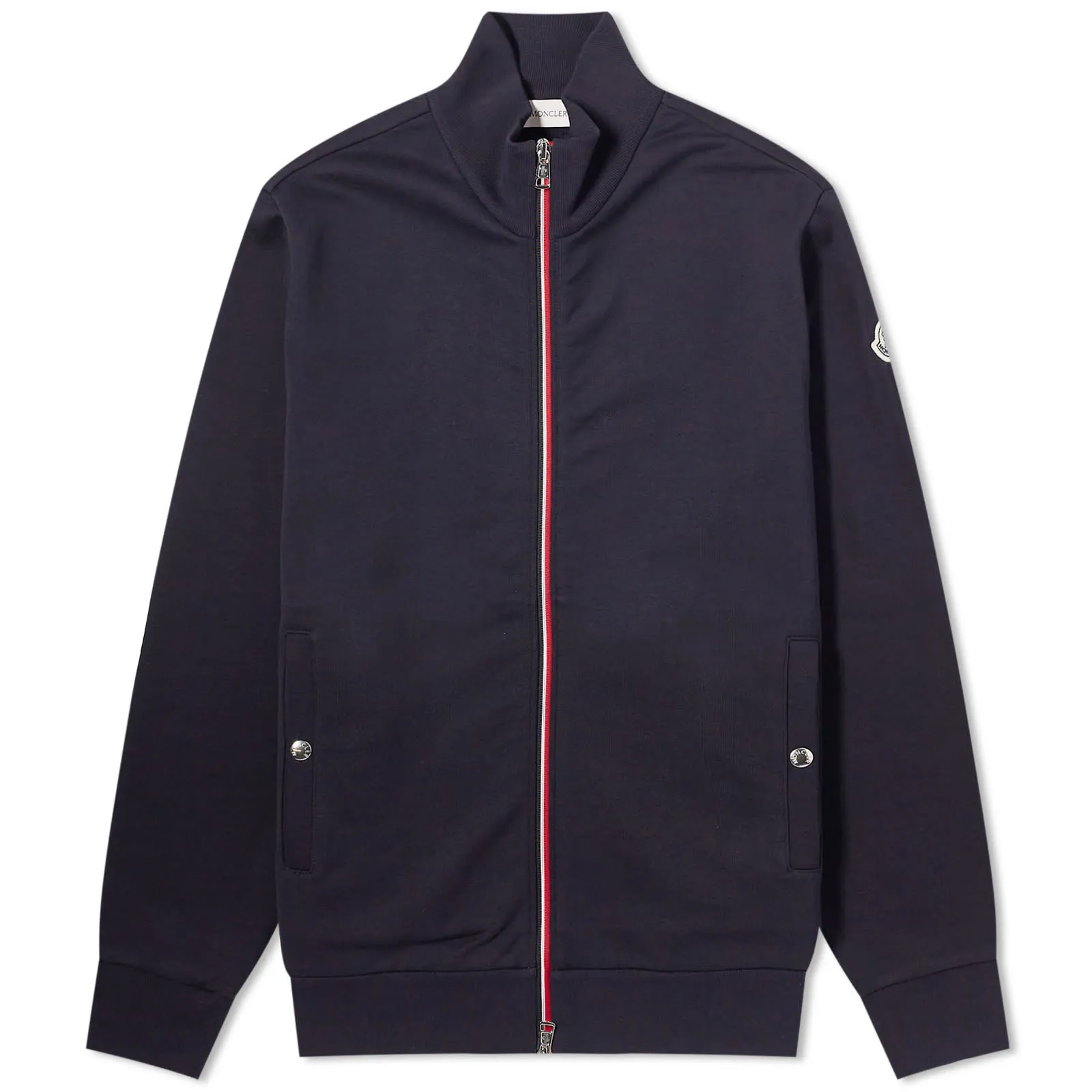 Moncler Zip Up Tricolor Cardigan