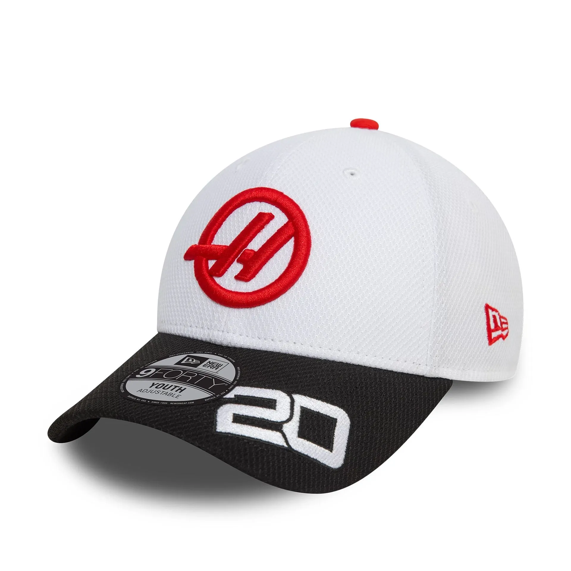 MoneyGram Haas F1 Team Piloto Joven Kevin Magnussen Gorra Ajustable Blanca 9FORTY