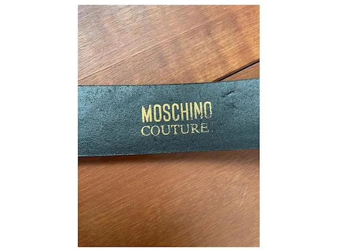 Moschino Cinturones Negro Roja 