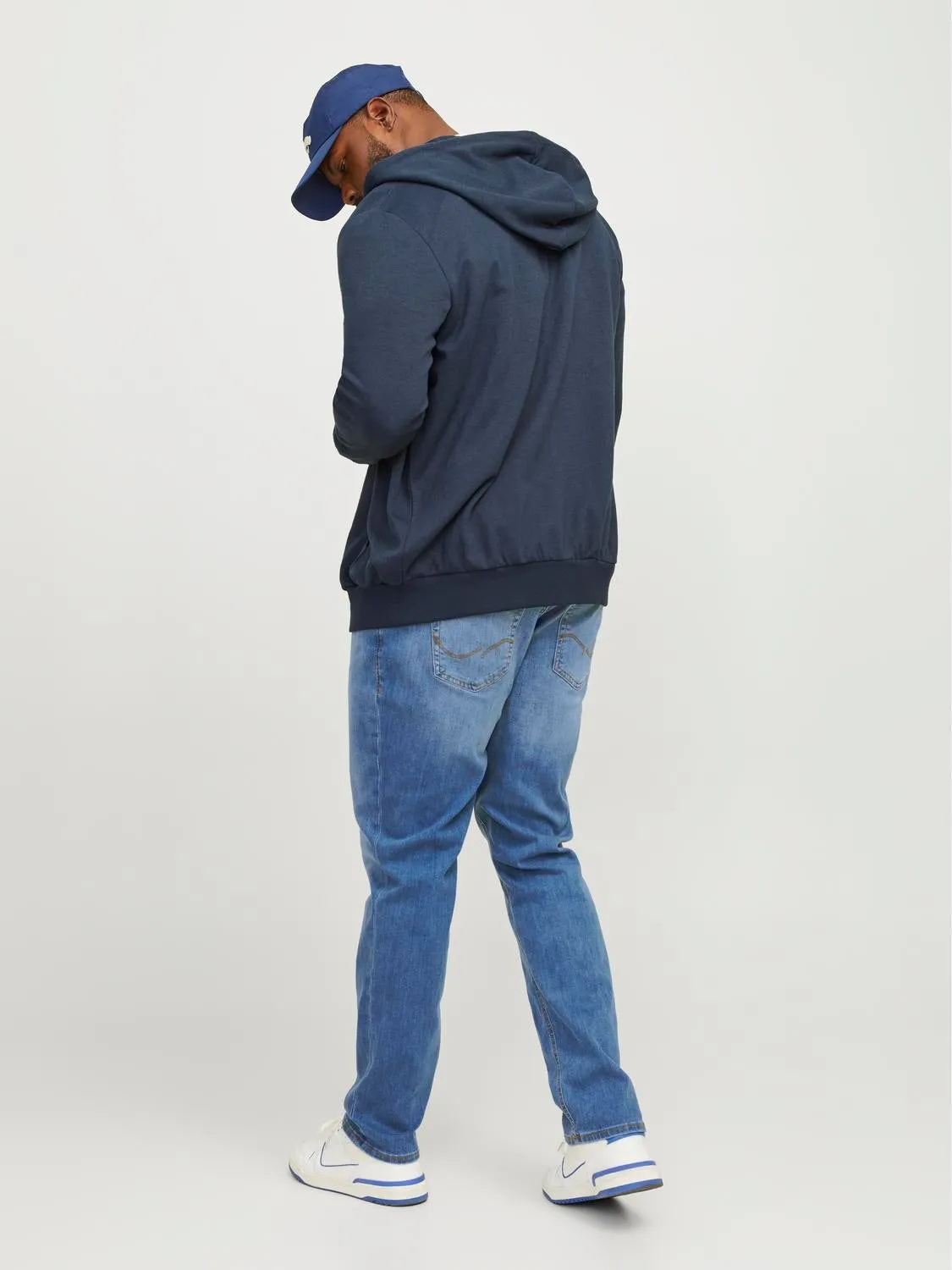 Plus Size JJIGLENN JJORIGINAL AM 815 PLS Vaqueros de corte slim | Azul intermedio | Jack & Jones®