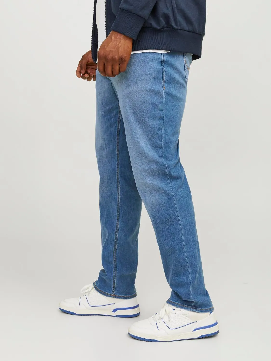 Plus Size JJIGLENN JJORIGINAL AM 815 PLS Vaqueros de corte slim | Azul intermedio | Jack & Jones®