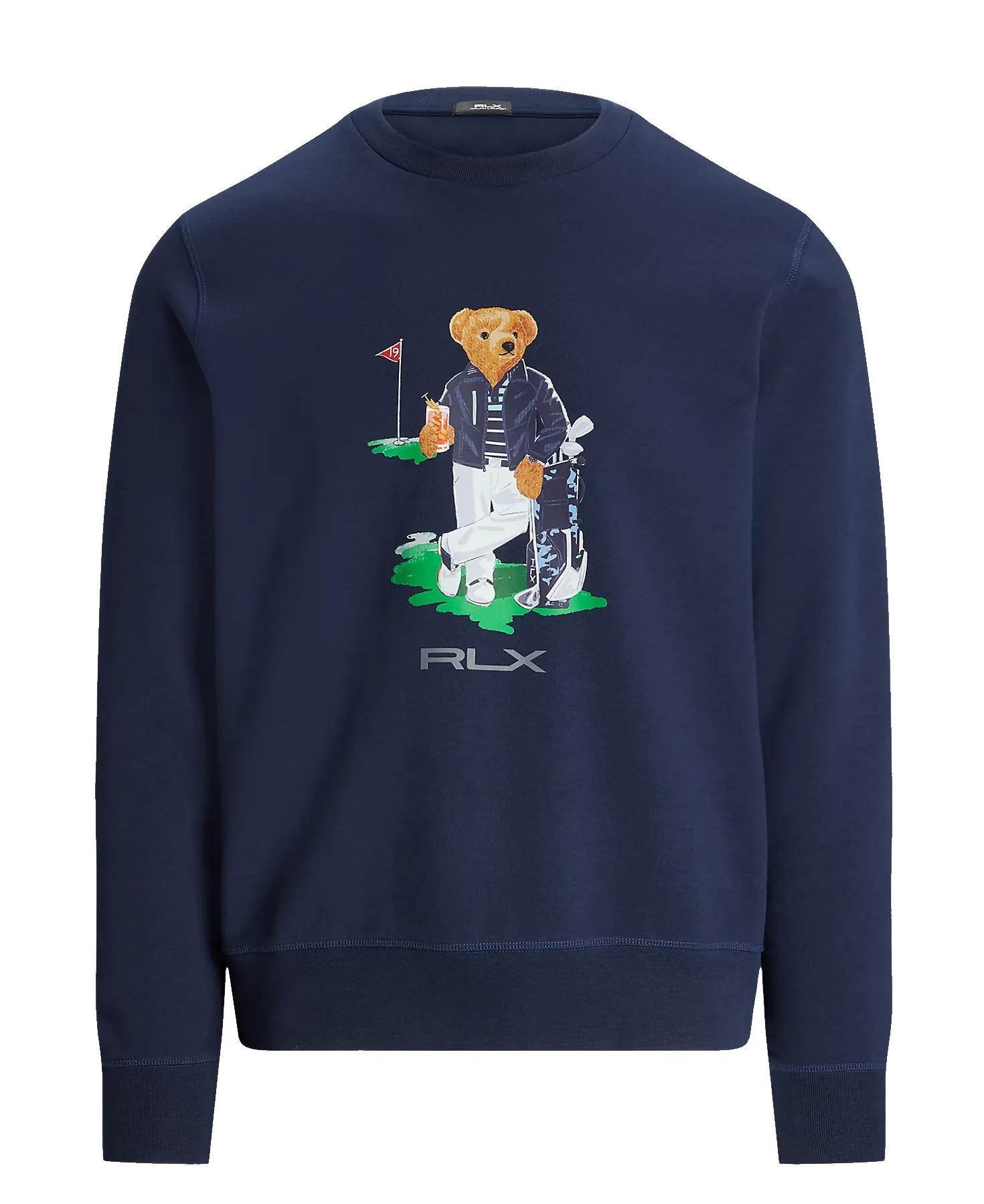 POLO RALPH LAUREN DOUBLE KNIT SWEATSHIRT RLX REFINED NAVY