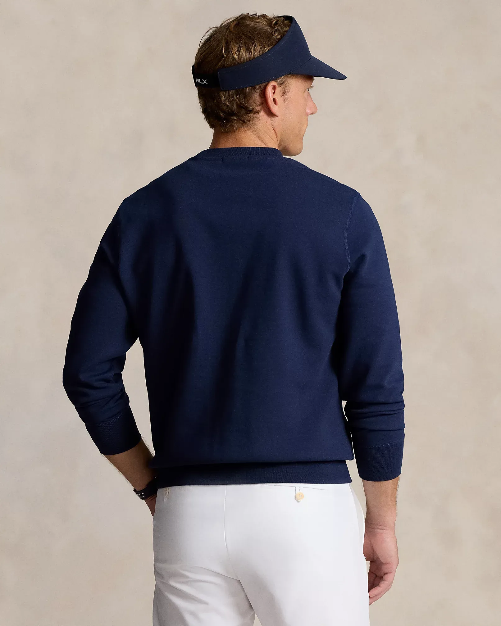 POLO RALPH LAUREN DOUBLE KNIT SWEATSHIRT RLX REFINED NAVY