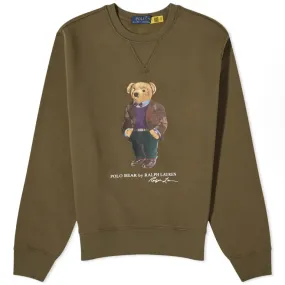 POLO RALPH LAUREN HERITAGE BEAR SWEATSHIRT EXPEDITION OLIVE