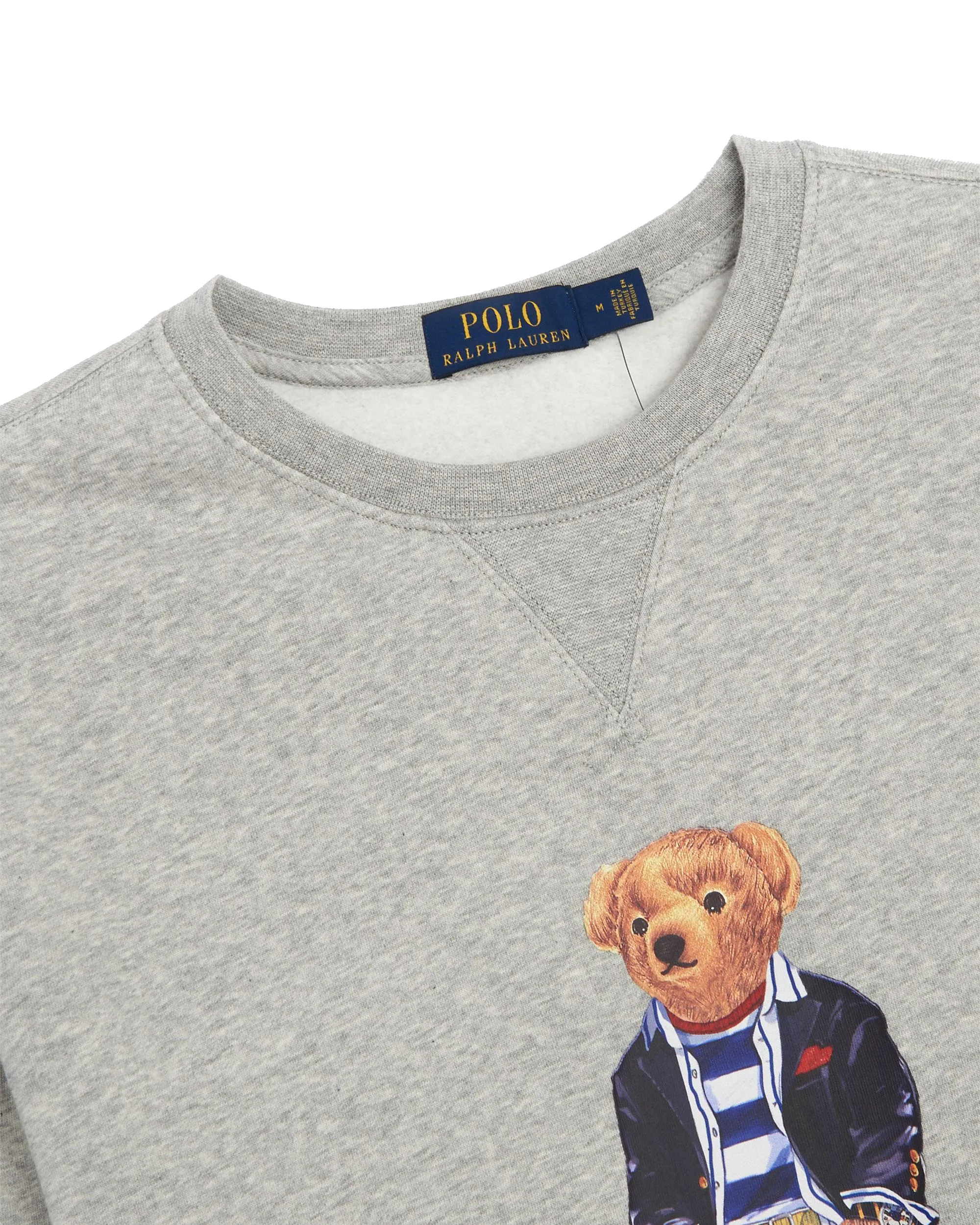 POLO RALPH LAUREN PREPPY BEAR CREW NECK SWEATSHIRT GREY