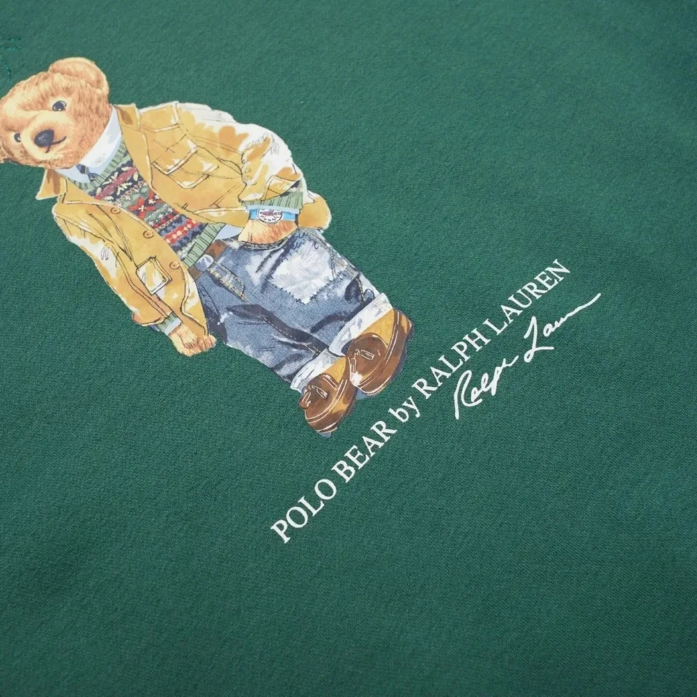 POLO RALPH LAUREN SMART BEAR CREW NECK SWEATSHIRT GREEN