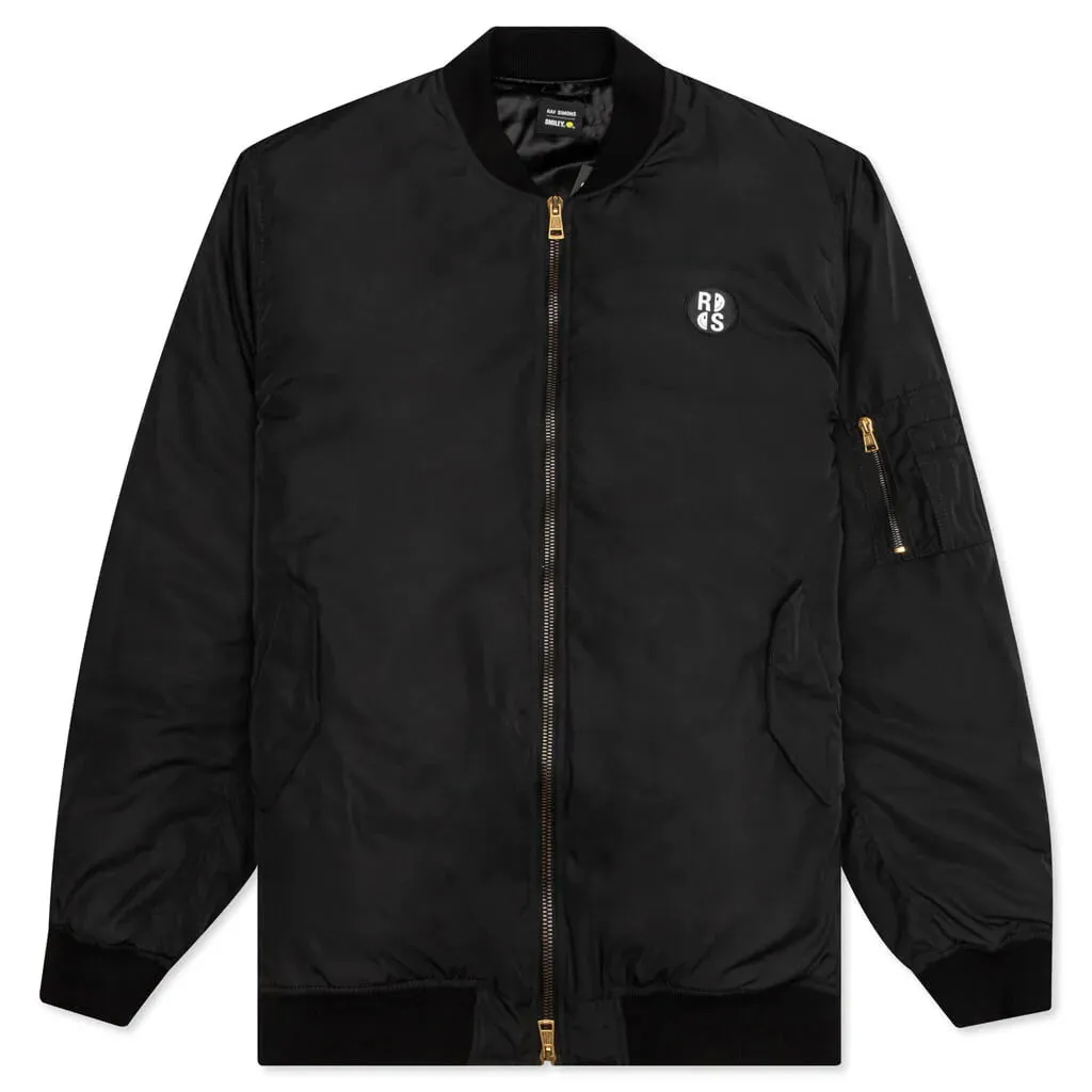 RAF SIMONS Bomber Jacket With Print And Badge