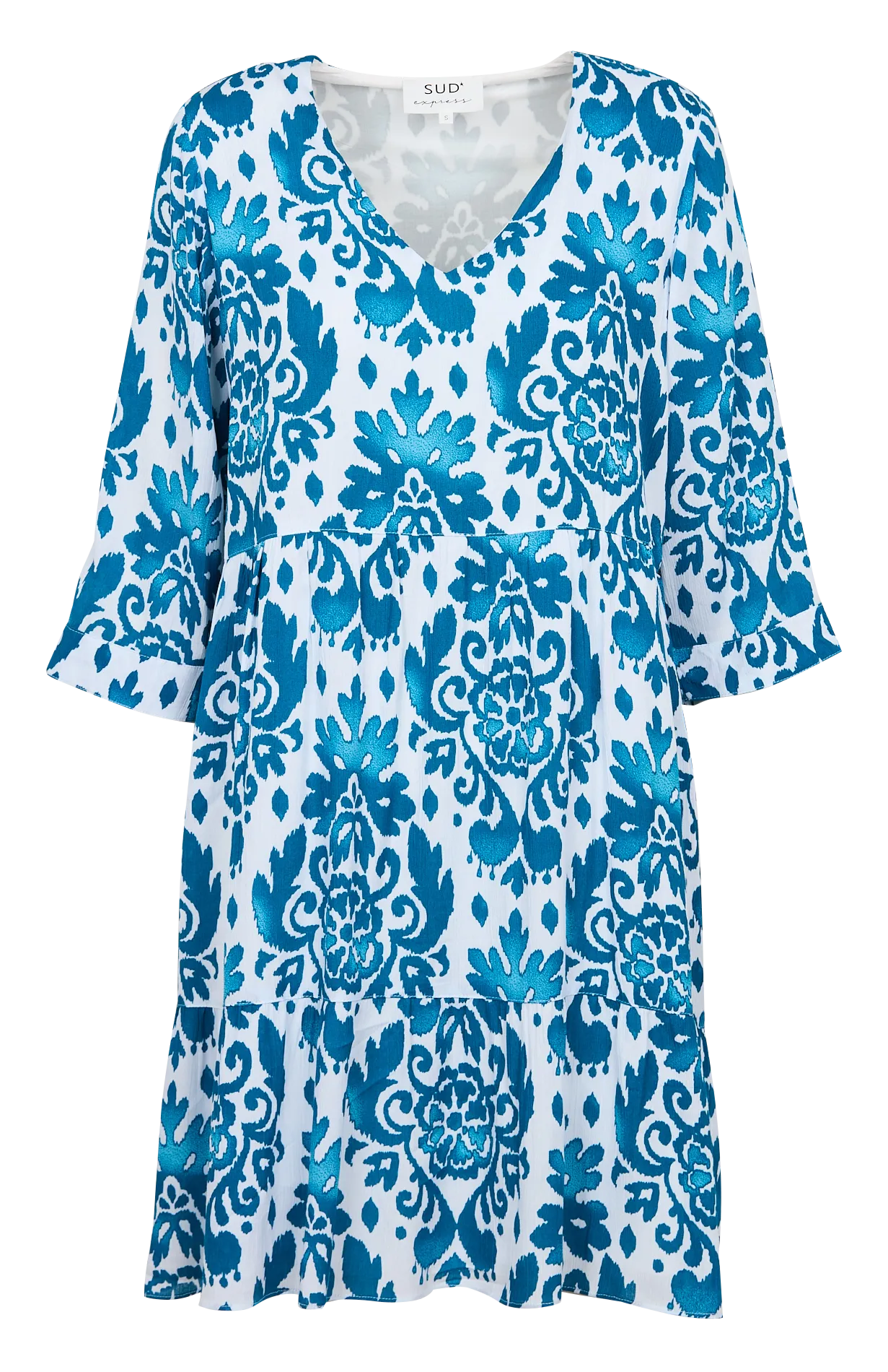 RALINDA - Vestido corto estampado en azul