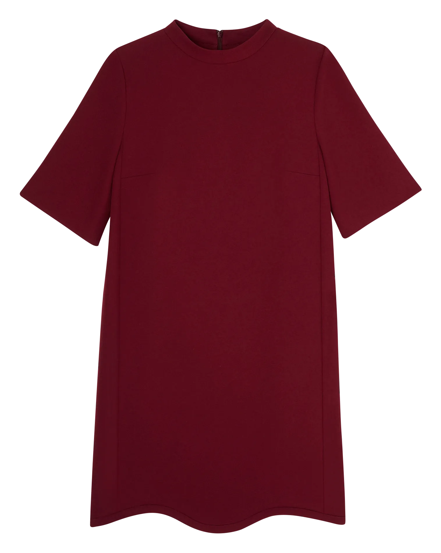 RAYME - Vestido midi festoneado en rojo