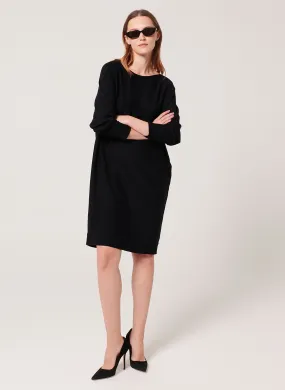 RENDY - Vestido de punto oversize en negro