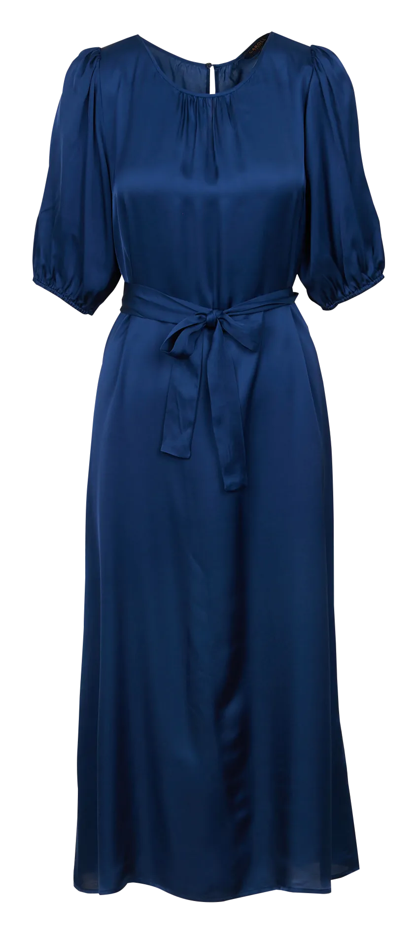 ROLIA - Vestido midi con cuello redondo en azul