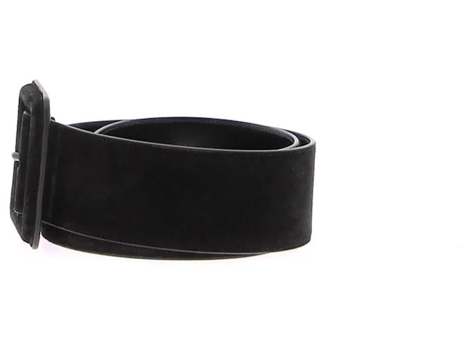 SAINT LAURENT Cinturones T.cm 85 Cuero Negro 