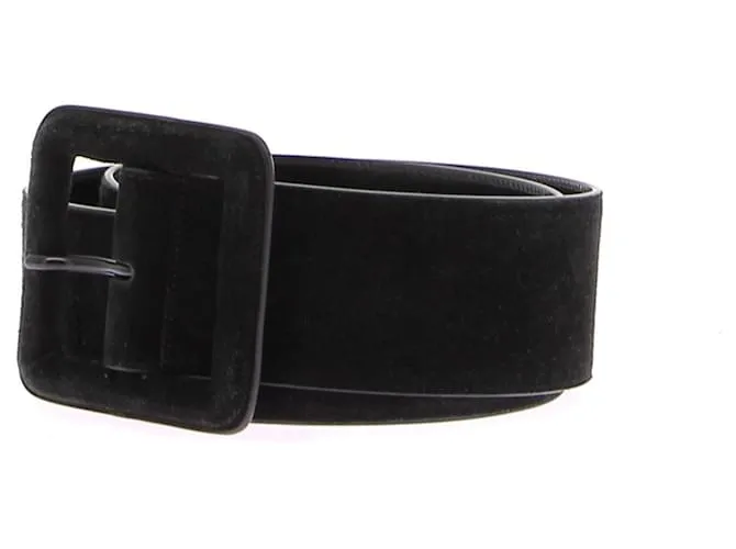 SAINT LAURENT Cinturones T.cm 85 Cuero Negro 