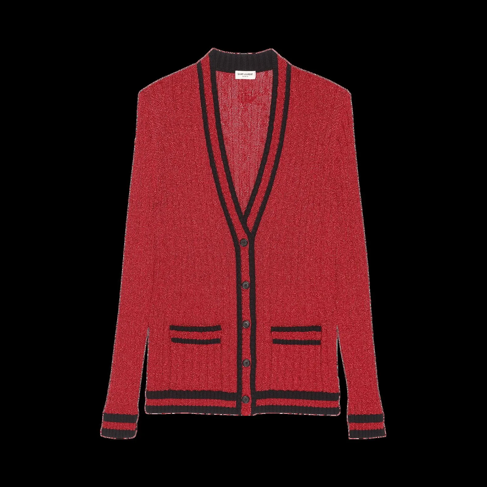 Saint Laurent Long Knit College Cardigan