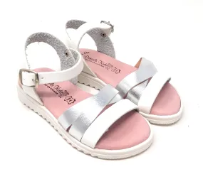 SANDALIAS DANIELA KIDS BLANCO-PLATA