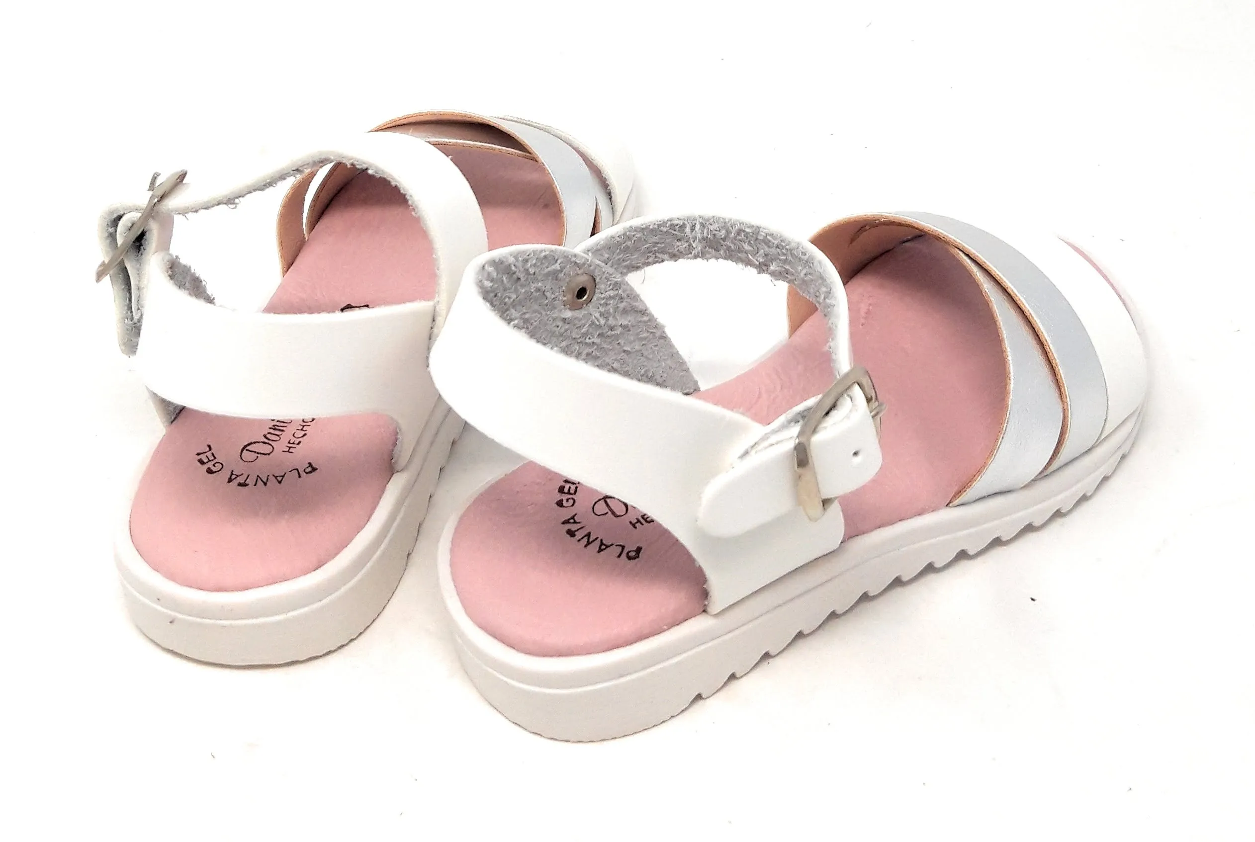 SANDALIAS DANIELA KIDS BLANCO-PLATA