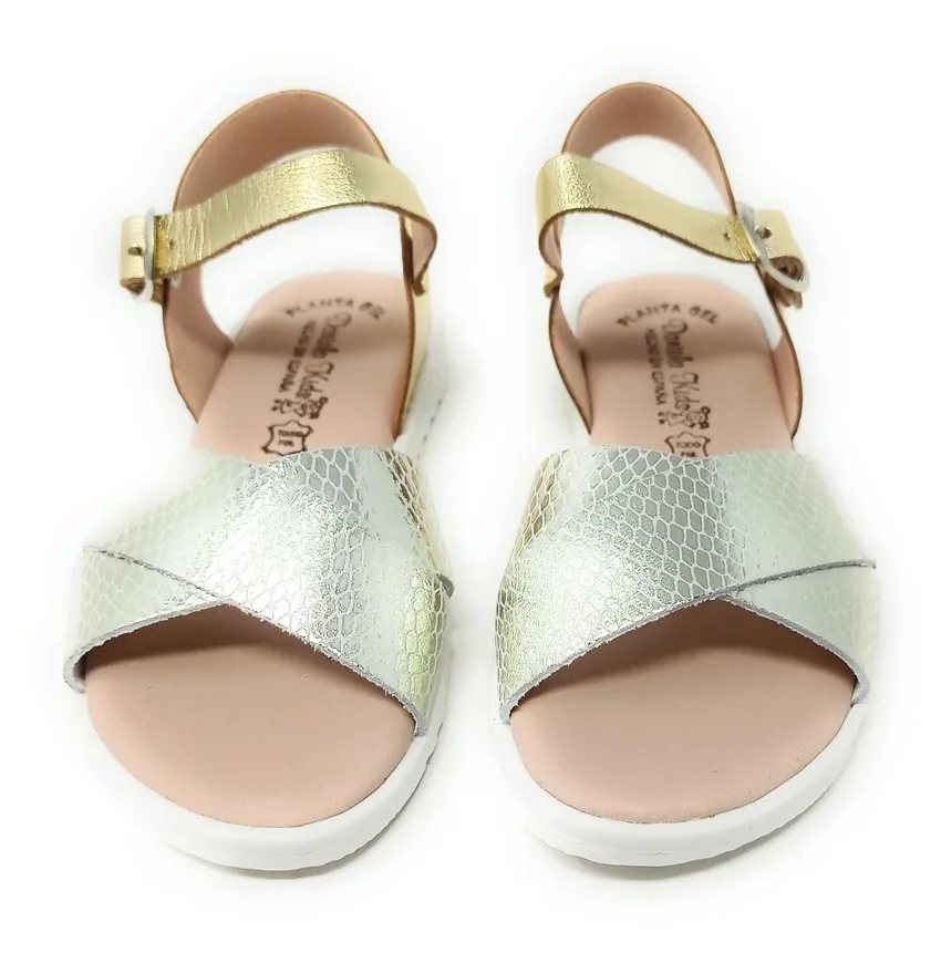 SANDALIAS DANIELA KIDS PLATINO FANTASIA