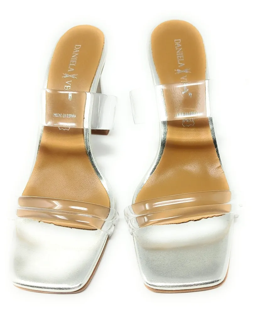 SANDALIAS DANIELA VEGA 2272 METAL TRANSPARENTE