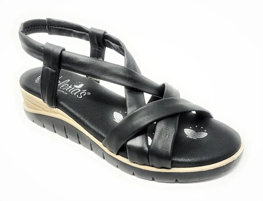 SANDALIAS VALERIA’S 9177 NEGRO