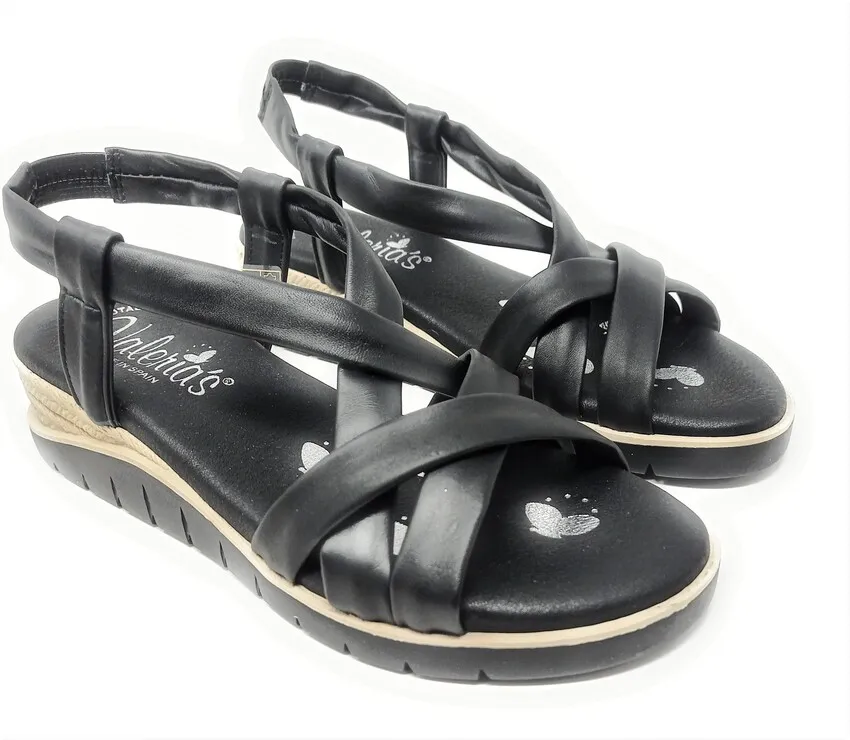 SANDALIAS VALERIA’S 9177 NEGRO