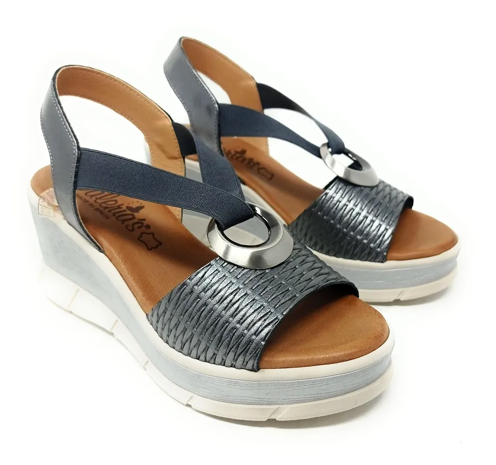 SANDALIAS VALERIA’S CONFORT 1161 PLOMO