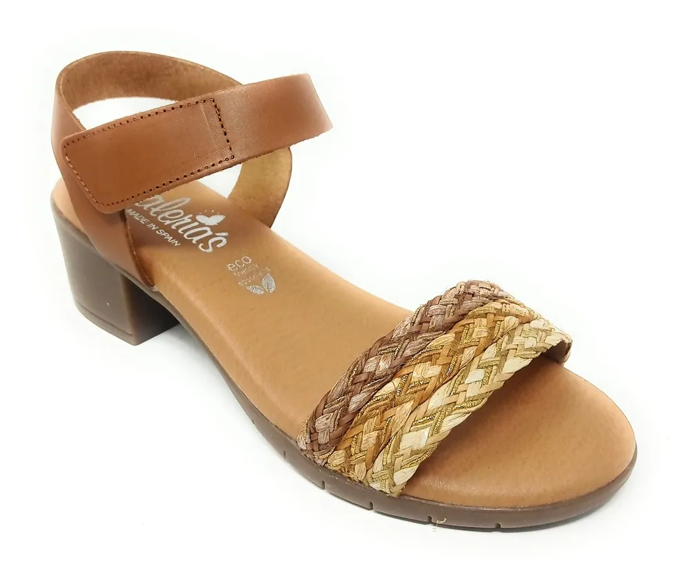 SANDALIAS VALERIA’S CONFORT 1174 CUERO