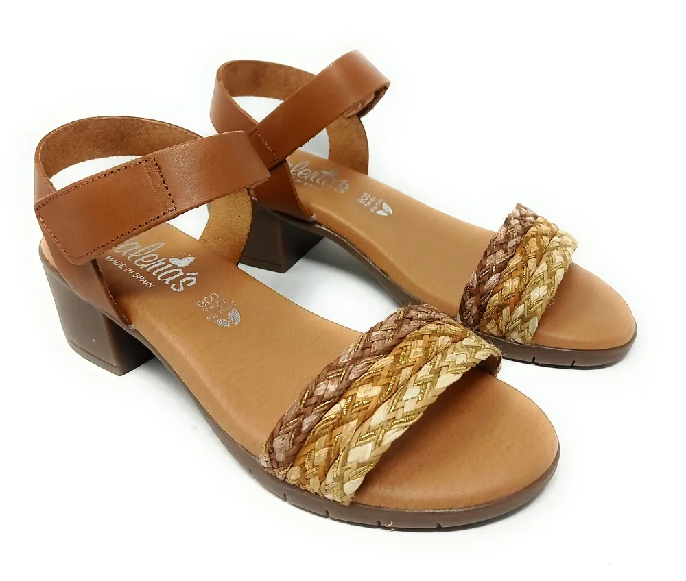 SANDALIAS VALERIA’S CONFORT 1174 CUERO