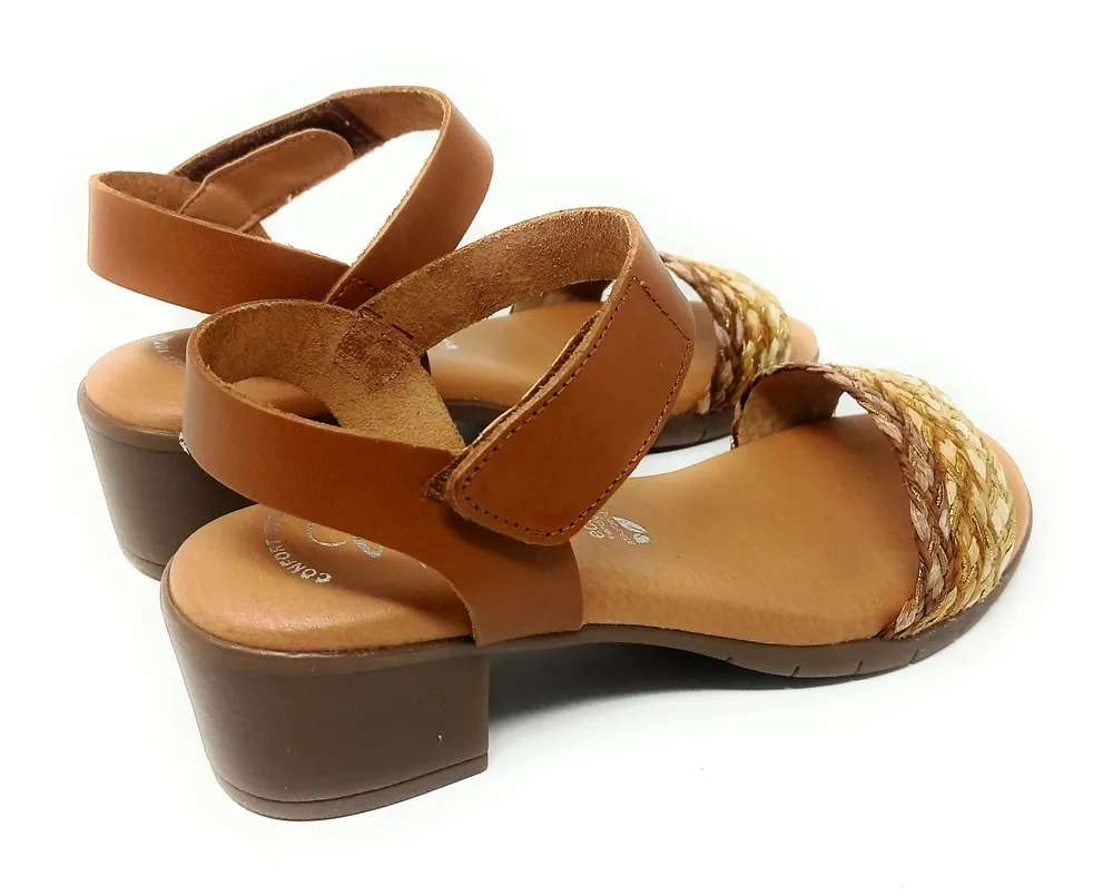 SANDALIAS VALERIA’S CONFORT 1174 CUERO