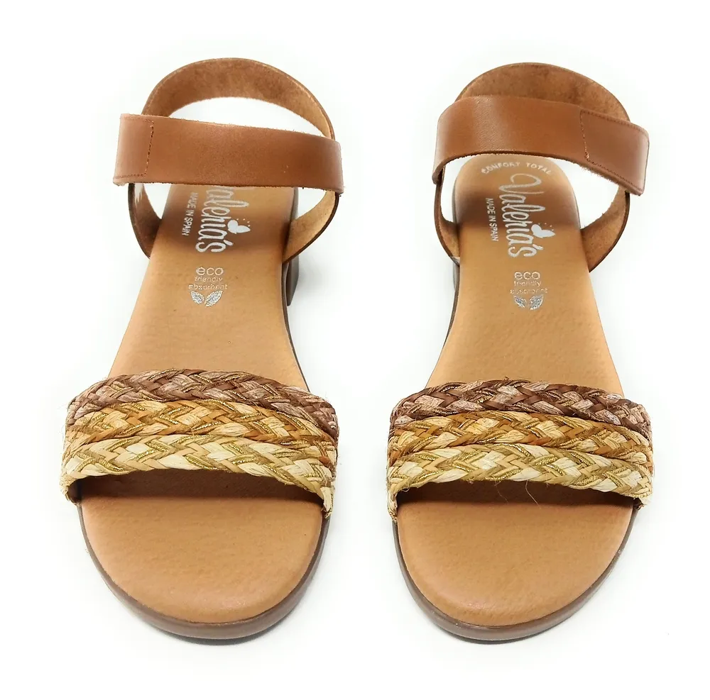 SANDALIAS VALERIA’S CONFORT 1174 CUERO