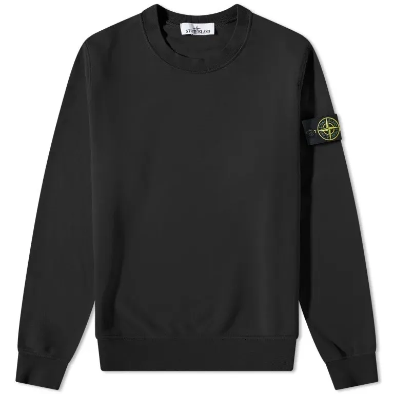 STONE ISLAND 63051 CREW NECK SWEATSHIRT BLACK