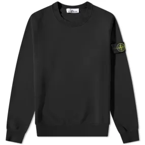 STONE ISLAND 63051 CREW NECK SWEATSHIRT BLACK