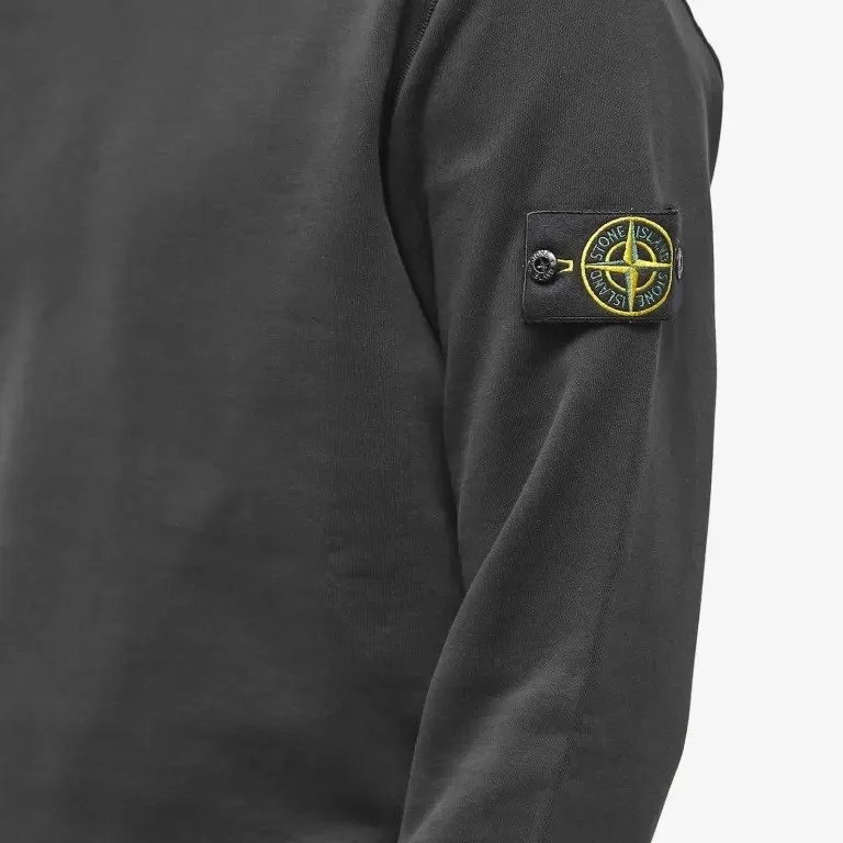 STONE ISLAND 63051 CREW NECK SWEATSHIRT BLACK