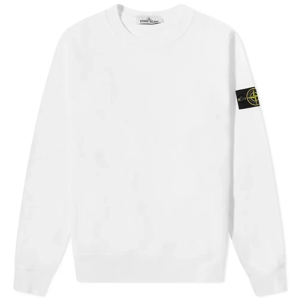 STONE ISLAND 63051 CREW NECK SWEATSHIRT WHITE